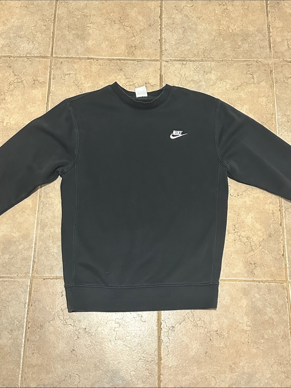 Nike Black Crewneck Sweatshirt with White Swoosh